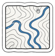 Contour Stream Map