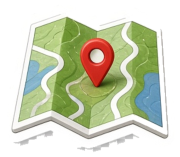 Folded Map With Pin