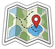 Folded Route Map